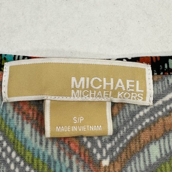 Michael Michael Kors Women's Small Petite Short Sleeve Top Multicolor Preowned - Picture 4 of 11